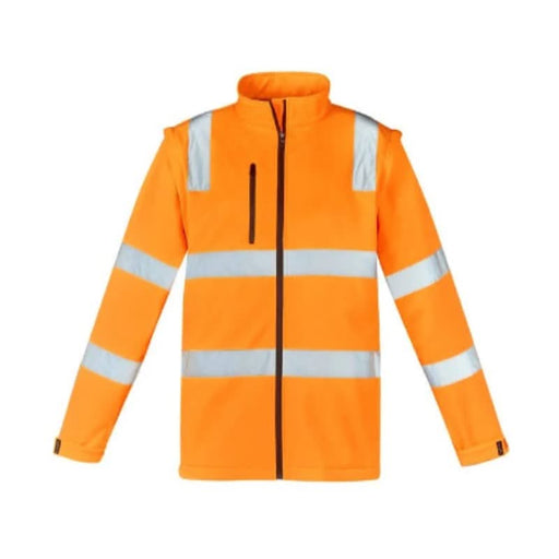 Syzmik Unisex Hi Vis Vic Rail 2 In 1 Softshell Jacket Reflective Tape Day Night - Shopica Pty Ltd