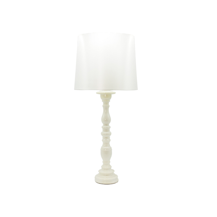 Country Table Lamp Off-White Base White Shade Lamp - Shopica Pty Ltd