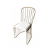 Chic white and gold padded chair blending elegance with comfort for any room decor