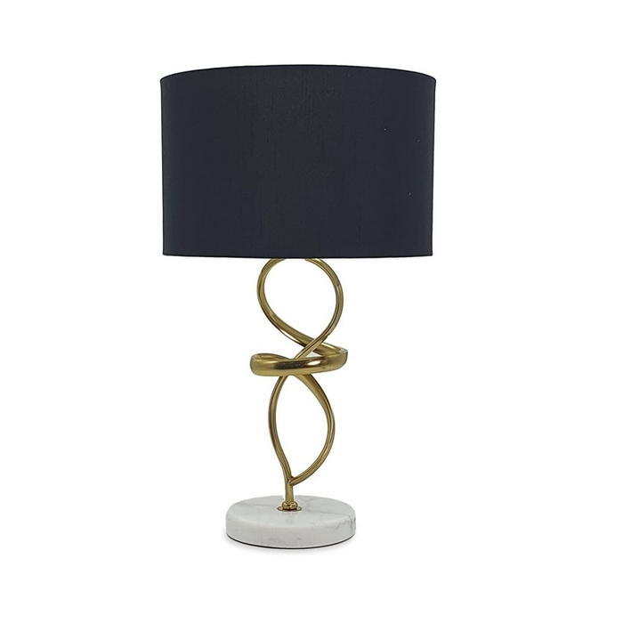 Abstract Marble Lamp Black Shade