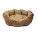 Puppy luxuriating in the Heavenly Haven Reversible Brown Puppy Bed, embodying serenity.