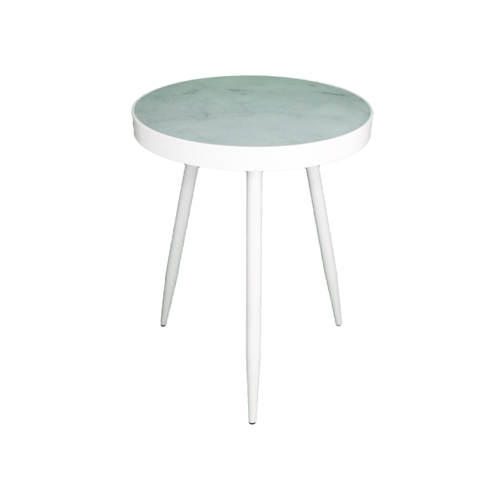 Elegant White Round Tea Table - Sip and Savour in Style