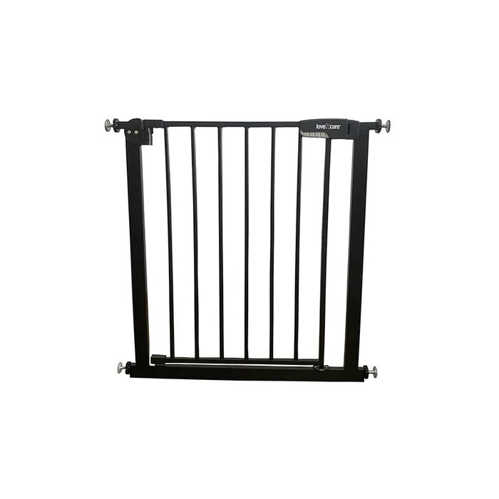 Close-up of the Easy-Close Mechanism on Love N Care Black Safety Gate