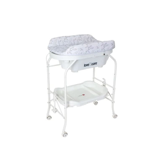 Multi-functional Love N Care Celeste Change Table & Bath setup with accessories