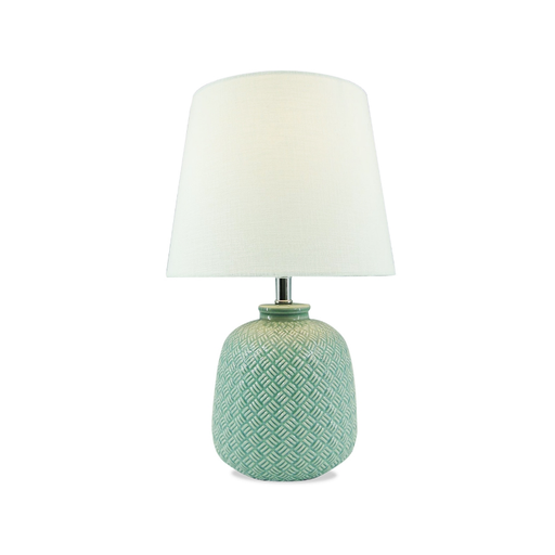 Illuminate your sanctuary with the Lily Turquoise Ceramic Lamp, a symbol of elegance and warmth