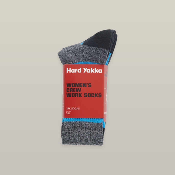 Hard Yakka Women's Crew 3 Pack Work Socks