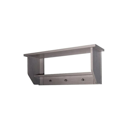 Chic Love N Care Lyon Wall Shelf in Dark Grey showcasing its spacious shelves filled with nursery essentials