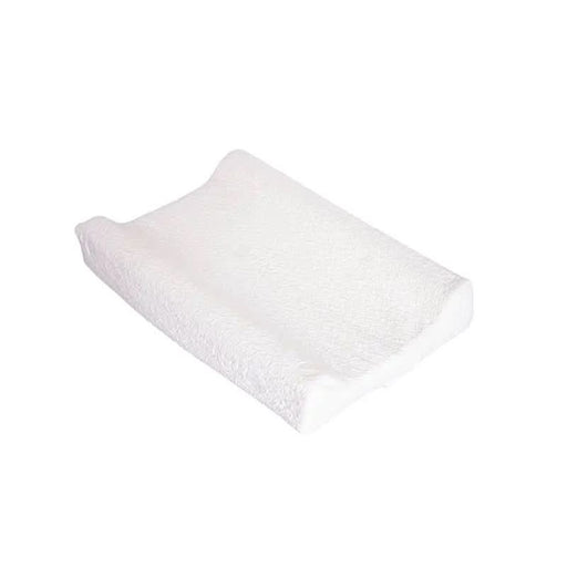 Newborn resting comfortably on the Love N Care Tencel Change Table Pad with soft safety wedges