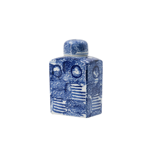 Captivating Dark Blue Lidded Jar: An Enigmatic Touch