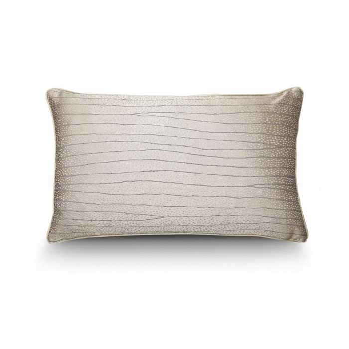 Smooth Beige And Grey Wavy Dotty Modern Cushion - Shopica Pty Ltd