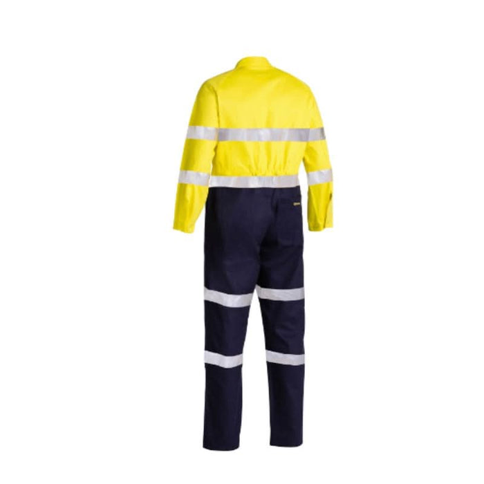 Bisley Taped Hi Vis Drill Overall Breathable Cotton Drill Coverall - Shopica Pty Ltd