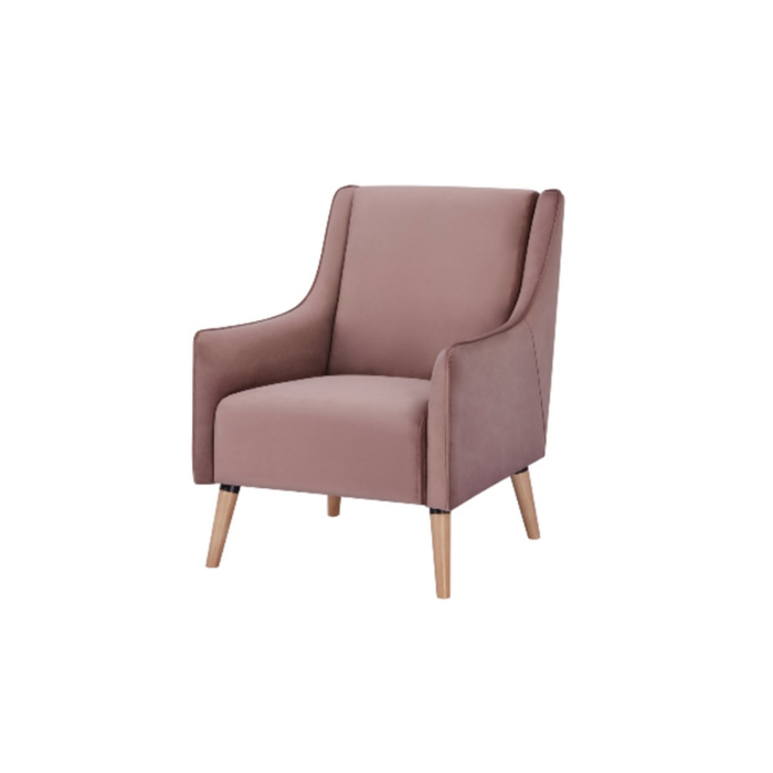 The Blush Rose Arm Chair in its signature hue adds a tranquil touch to home interiors