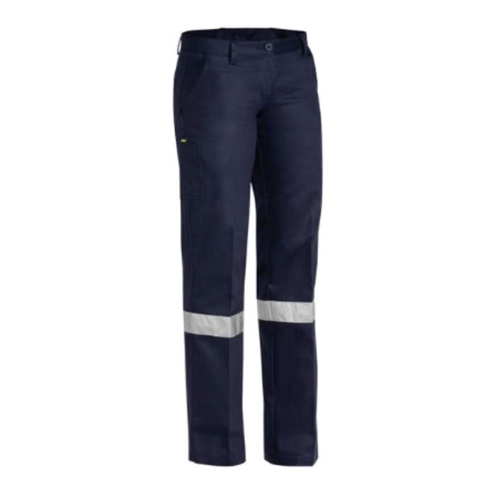 Bisley Ladies Drill Pant 3M Day/Night Reflective Tape Tradie Work Pants - Shopica Pty Ltd