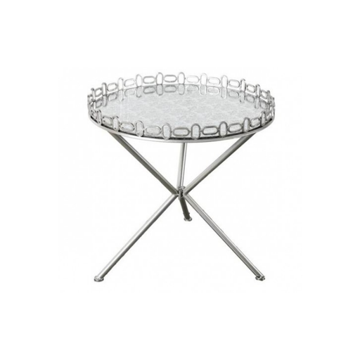 Sleek and modern Manhattan Silver Tripod Side Table, the epitome of urban elegance in home decor.
