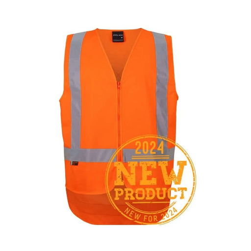 JB's NSW/QLD Rail Day Night Zip X-Back Safety Vest - Shopica Pty Ltd