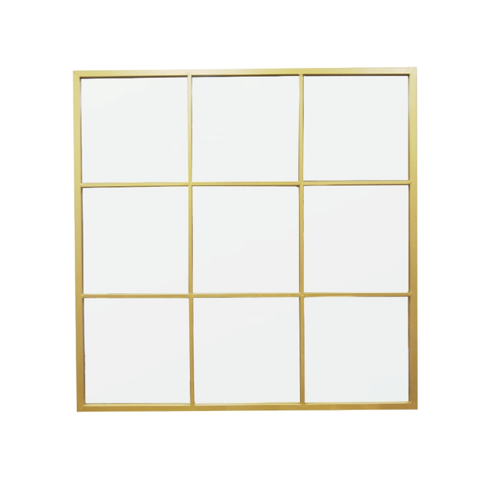 Lux Square Gold Divided Modern Mirror
