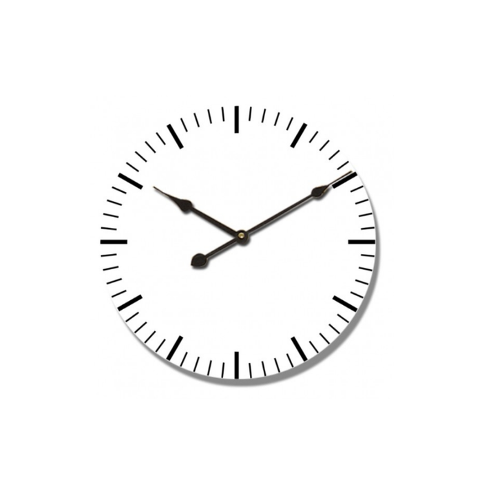 Serene Timekeeper: White MDF Classic Wall Clock