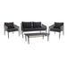 Contemporary Eclipse Dark Grey Outdoor Sofa Set beckons you to relax and entertain in style