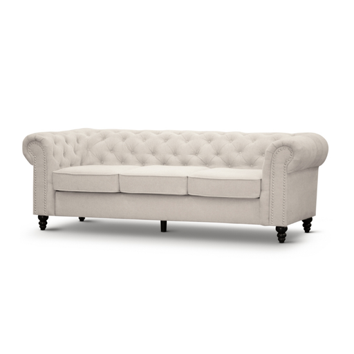 The inviting beige hue of the Manchester 3 Seater, a stylish staple for any domicile