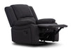 Captain Single Electric Recliner Sofa Jet - Shopica Pty Ltd