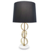 Gold Circles Table Lamp Black Shade Light Stand - Shopica Pty Ltd