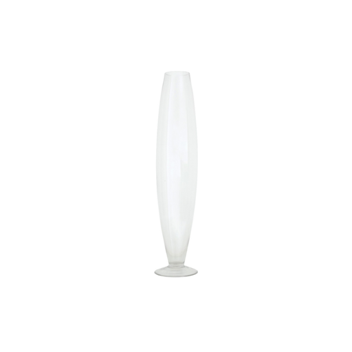 Elegant and sophisticated clear glass vase, perfect for chic floral arrangements.