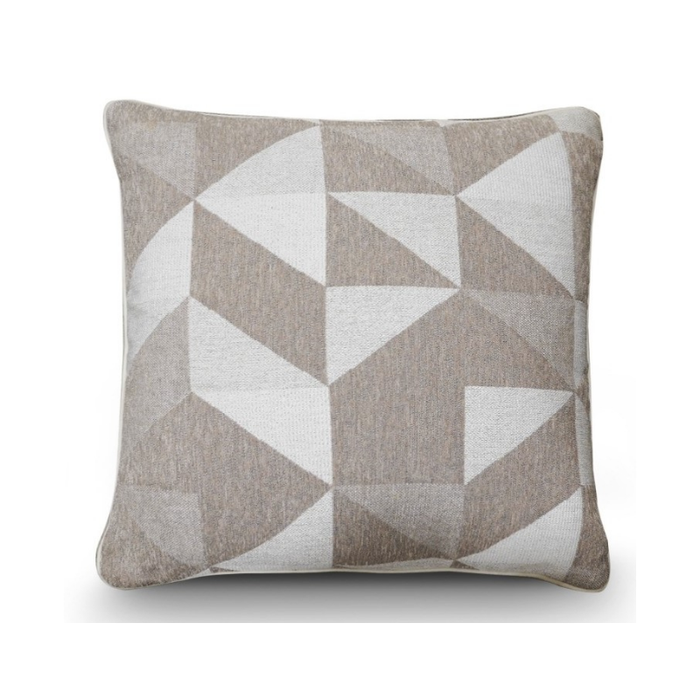 Elegant Geometry: Geometric Shaped Natural Colours Cushion