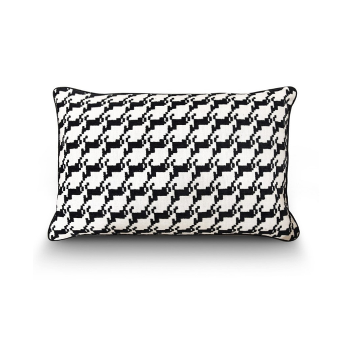 Hors Patterned Black And White Cushion - Shopica Pty Ltd