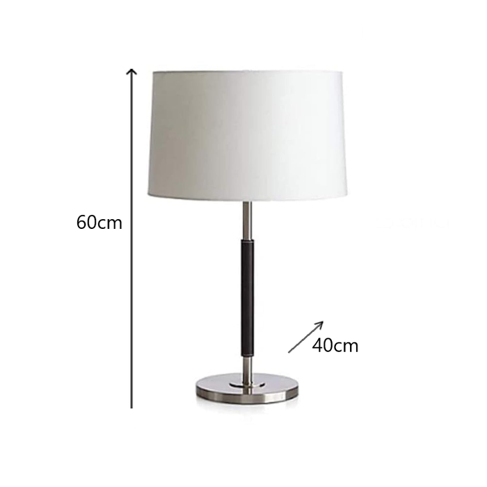 Zagna White Shade With Leather Table Lamp