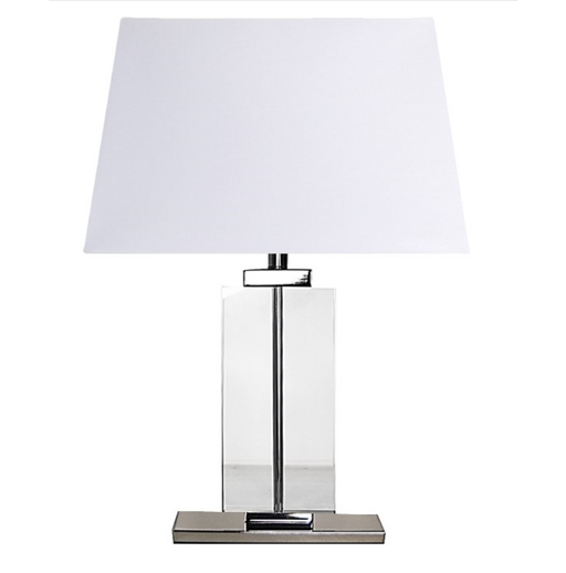 Elegant Ritz Rec Lamp with Crystal Adorned Metal Base in a Chic Living Space