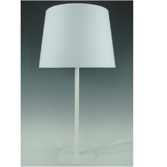 Newport White Lamp Simple All White Table Light Stand