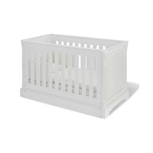 Stylish and sturdy Love N Care Emilia Cot White in a beautifully decorated nursery