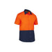 Bisley Two Tone Hi VIS Short Sleeve Button Up Tradie Work Shirts - Shopica Pty Ltd