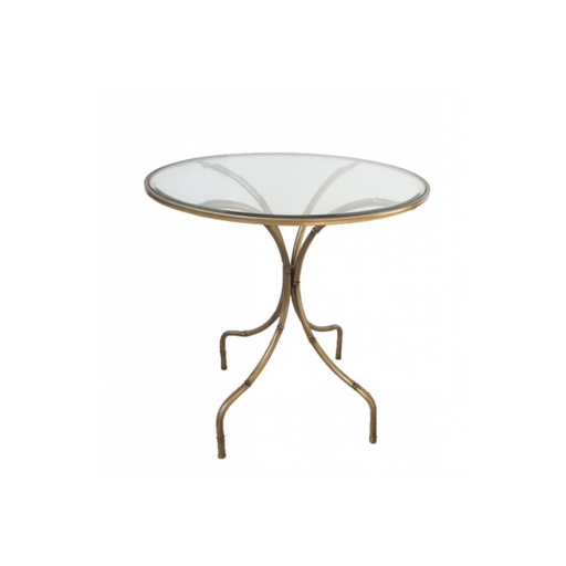 Elegant golden round table designed for sophisticated dining and memorable gatherings
