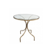Elegant golden round table designed for sophisticated dining and memorable gatherings