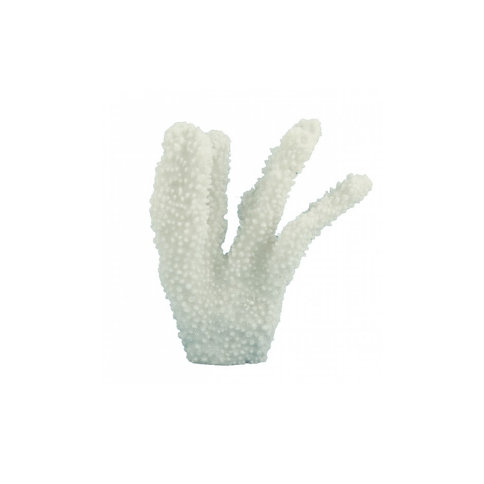 Evocative White Faux Coastal Coral Reef Ornament is radiating the essence of the ocean in home decor.
