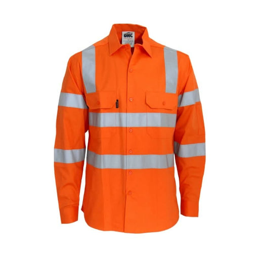 DNC Hi Vis Light Weight Reflective Tape Vic Rail Shirt Long Sleeve - Shopica Pty Ltd