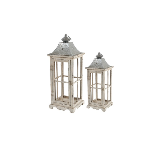 Elegant silver lanterns with natural colour accents enhances the beauty of any modern living setting