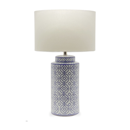 Sophisticated Mariana Porcelain Table Lamp with cream white shade for elegant interiors.