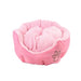 Enchanted princess pink ultra-soft reversible puppy bed in a cozy home setting.