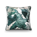 Banana Leaf Teal And White Cushion - Shopica Pty Ltd