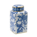 Blue and White Bird and Flower Pattern Lidded Jar : Whimsical Charm for Little Ones
