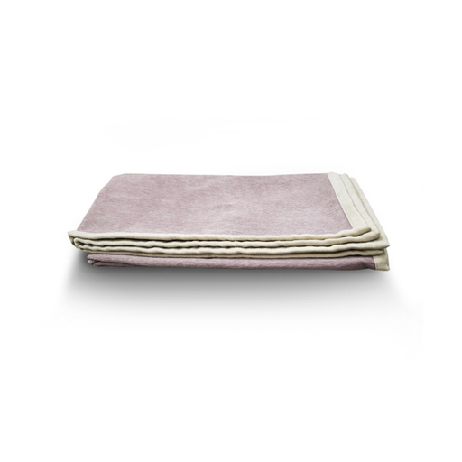 Folded Blush Ambiance Throw, illustrating the soft texture and vivid pink hue