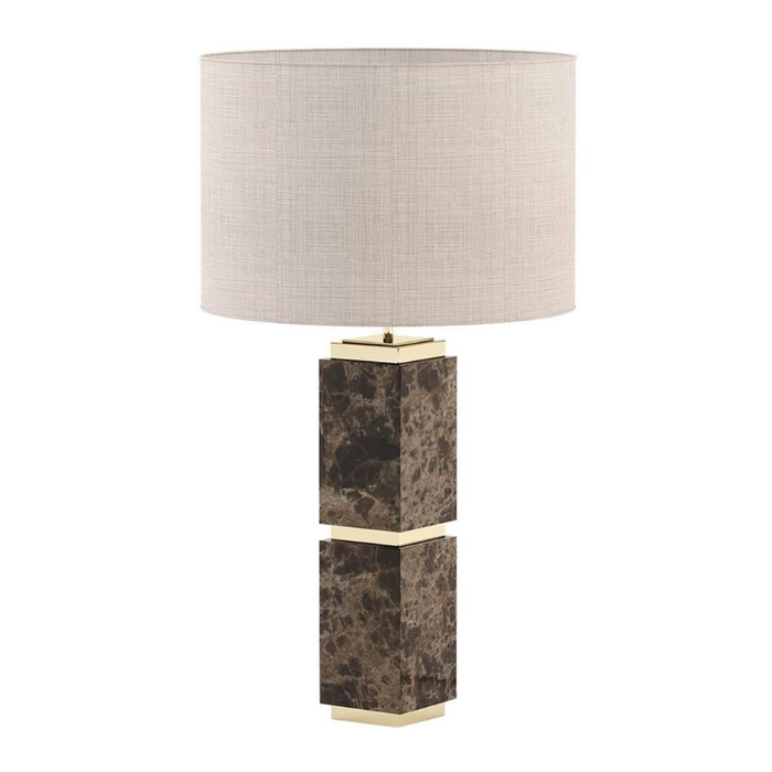 Asti SQ Marble Lamp Marble base Cream Shade