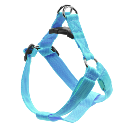 Light up the night with our adjustable blue light LED dog harness, ensuring safety and style.