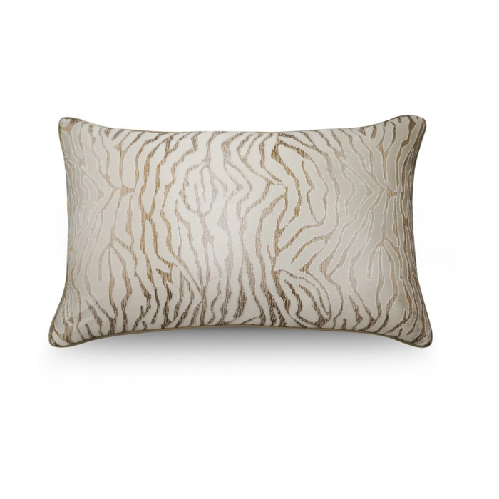 Golden White Zebra Pattern Wild Style Cushion