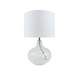 Transform your space into a beacon of style with the Brooklyn Glass White Table Lamp.