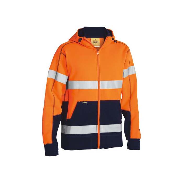 Bisley 3M Reflective Taped Hi Vis Fleece Hoodie Hooded Jacket