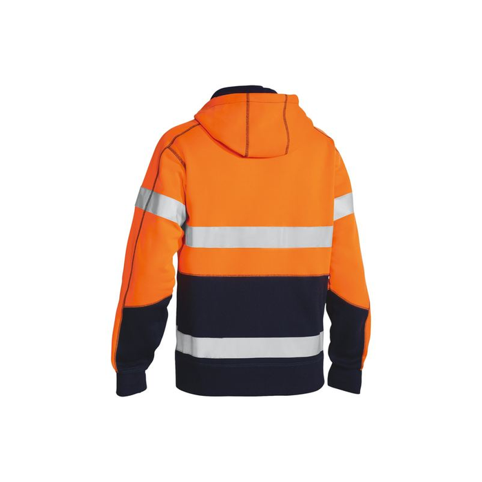 Bisley 3M Reflective Taped Hi Vis Fleece Hoodie Hooded Jacket