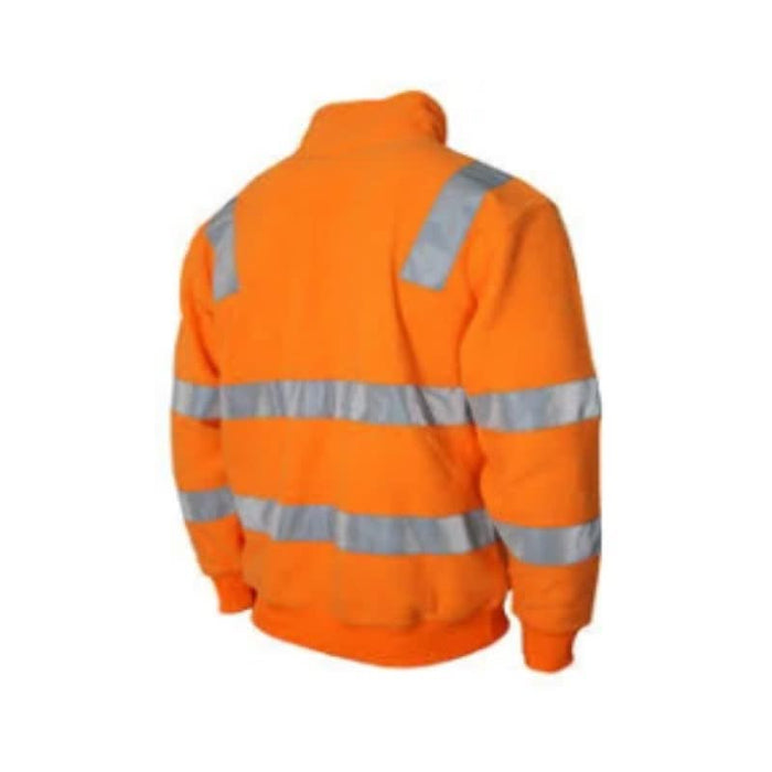 DNC Hi Vis VIC Rail Reflective Taped 1/2 Zip Polar Fleece Jumper - Shopica Pty Ltd